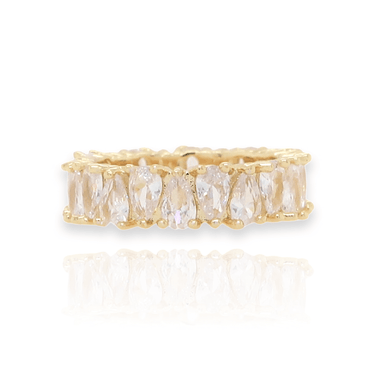 Gold CZ Stone Ring